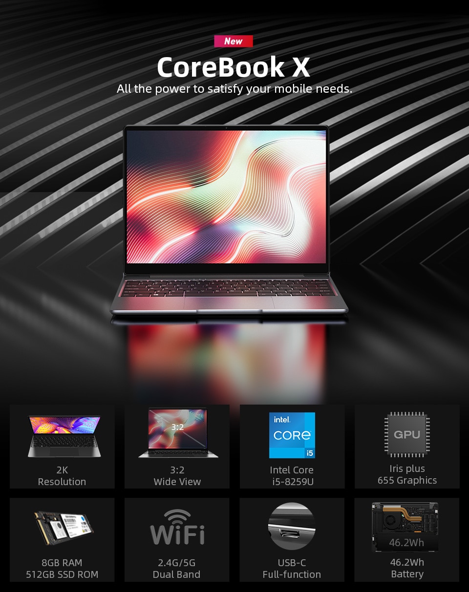 Gaming Laptop, CHUWI CoreBook X